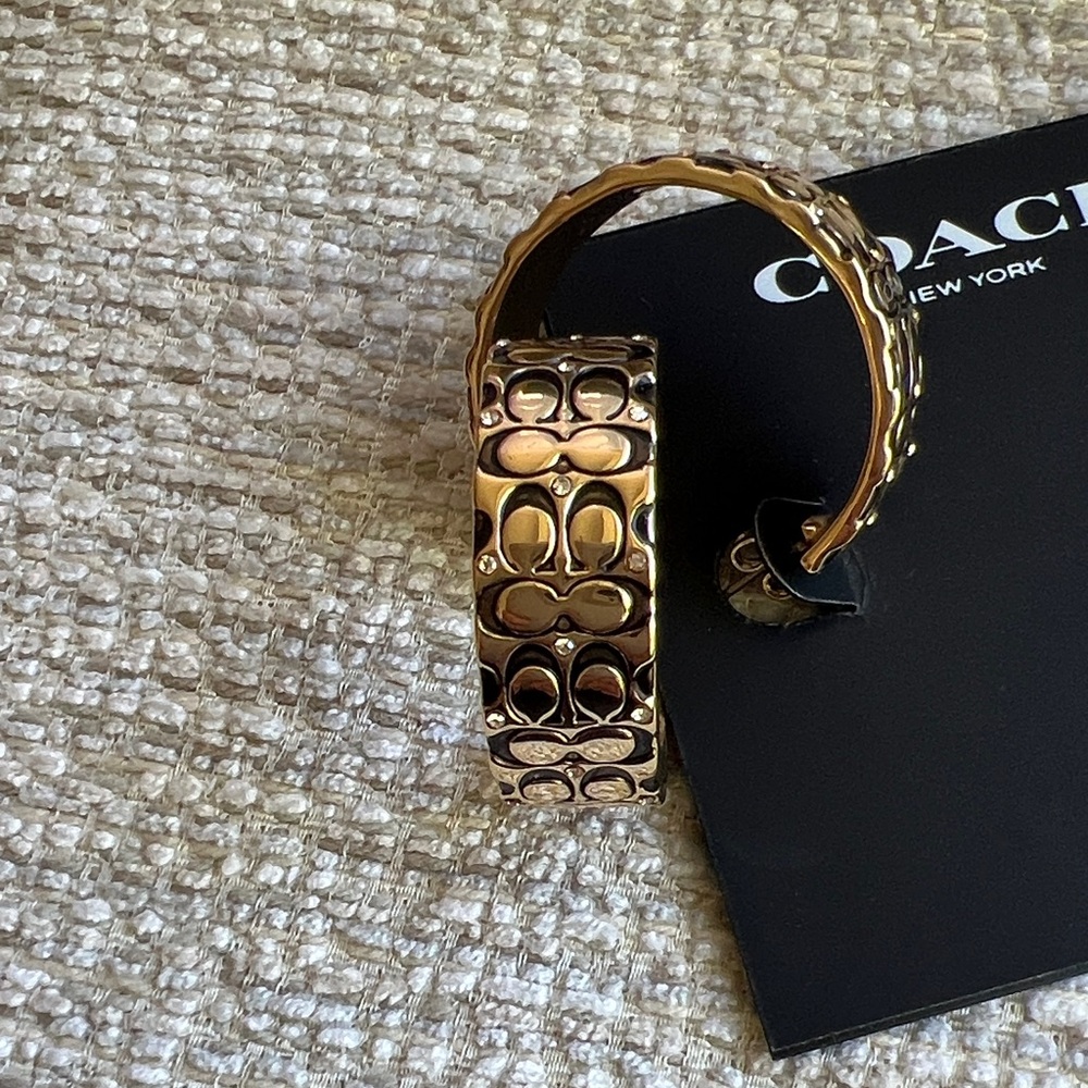 Coach Gold-Tone Women's Earrings - Picture 4 of 6